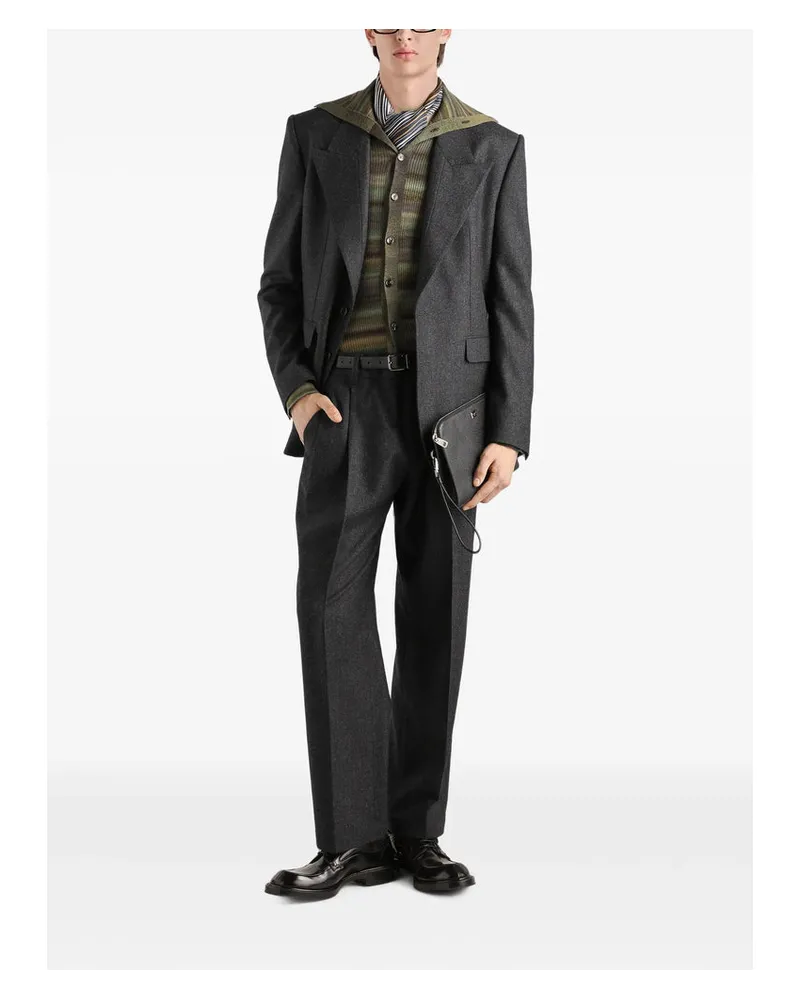 Dolce & Gabbana Men's Wool Cardigan Green-Brown Cardigans Green/brown Sweater Green