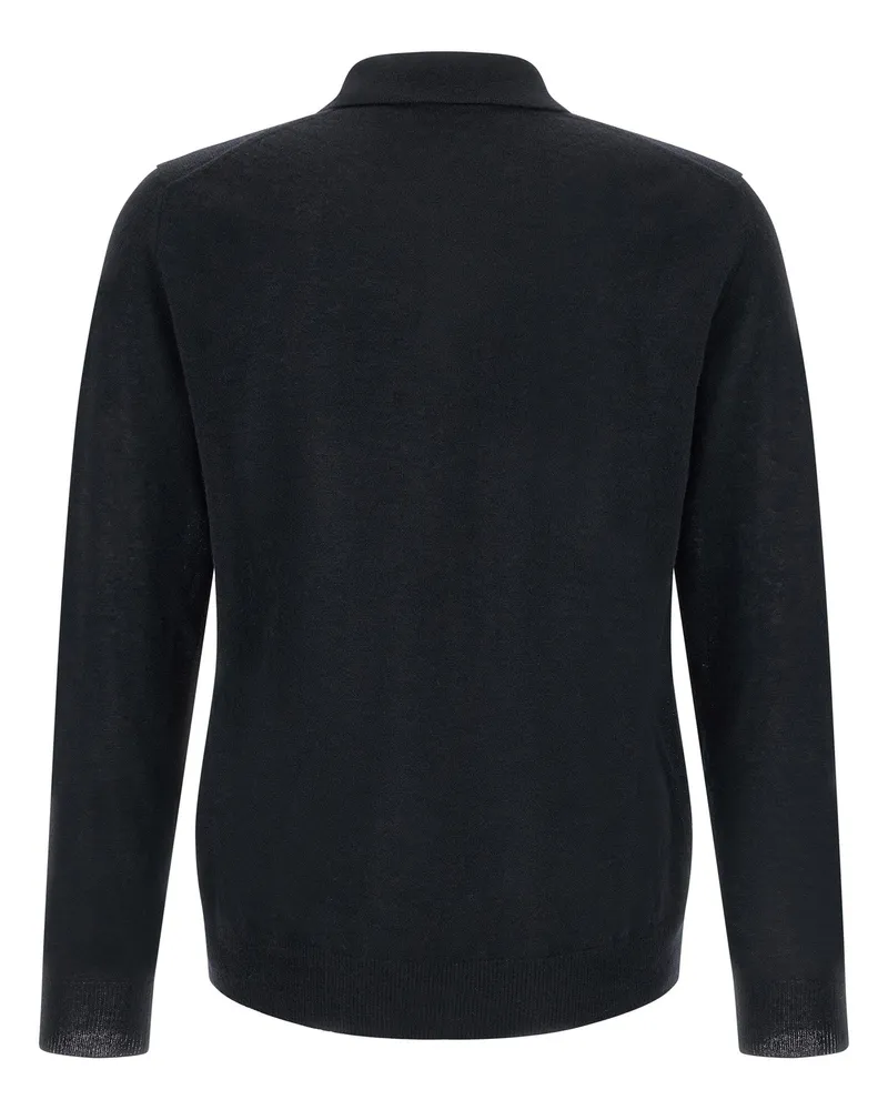 Zanone Cashmere Polo Shirt — Black Navy