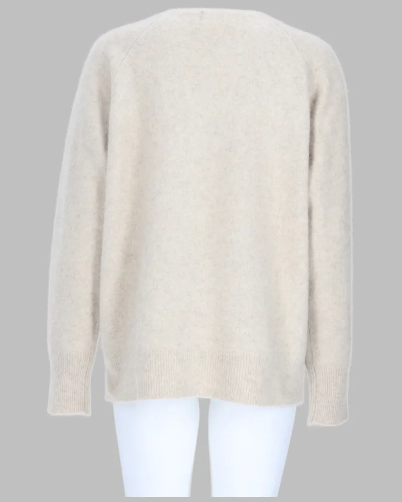 P.A.R.O.S.H. P.A.R.O H. Raccoon Fur Jumper — Ivory Ivory