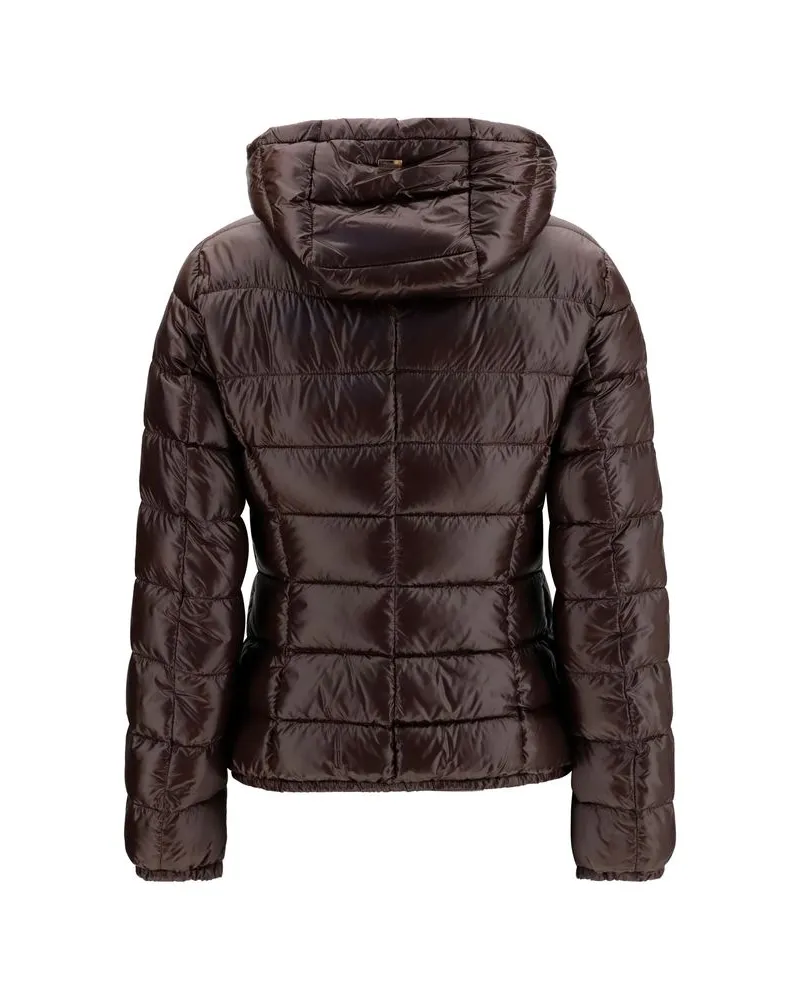Herno Women's Brown Polyamide Full-Length Jacket Clothing Brown