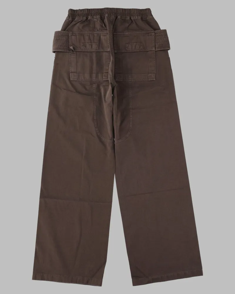 DRKSHDW by Rick Owens Cotton Fleece Cargo Pants — Brown Brown