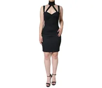 Cut-Out Bodycon Dress — Black
