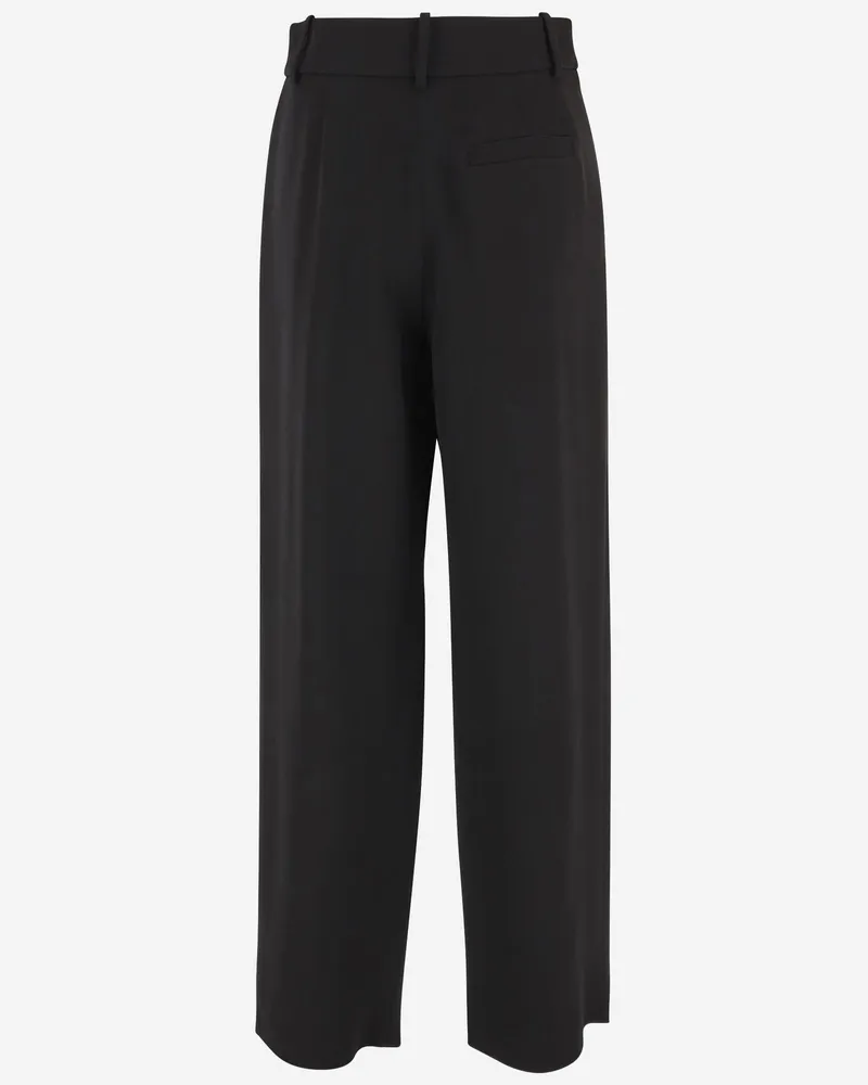 Giorgio Armani 100% Silk Trousers — Black Black