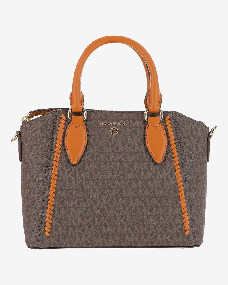 Michael Kors Women's Sienna Bag Brown 89.pvc Handbags Hand Brown