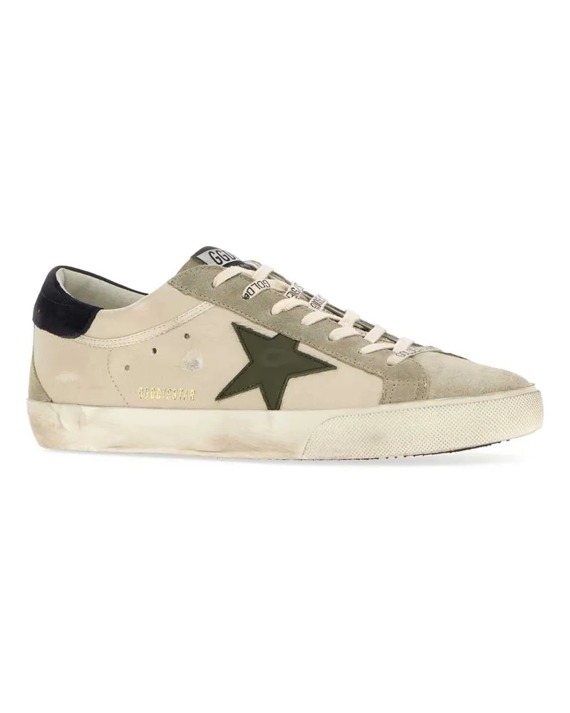 Golden Goose Men's Multicolor Leather And Suede Super-Star Sneakers Cregreoligredarblu Multicolor