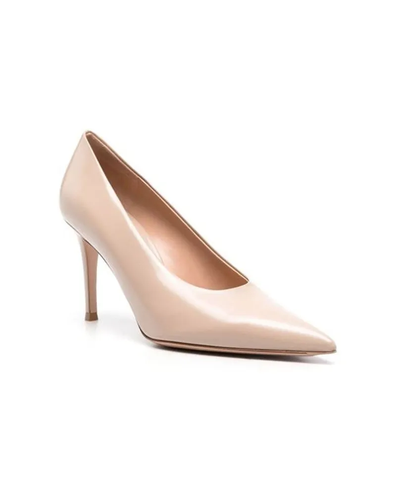 Gianvito Rossi Women's Beige Calfskin High Heel Pumps Beige