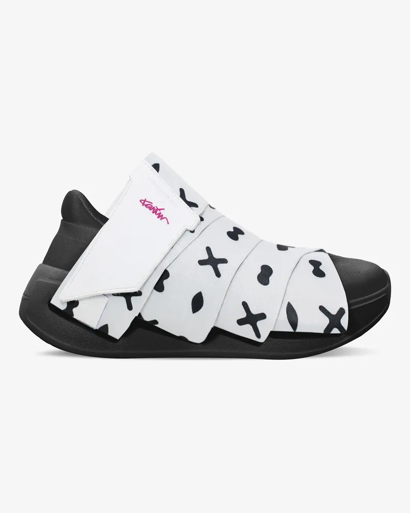 Fessura Women's Change Shoe - Karim Rashid Limited Edition 01 White Sign Everyday Sneakers Black