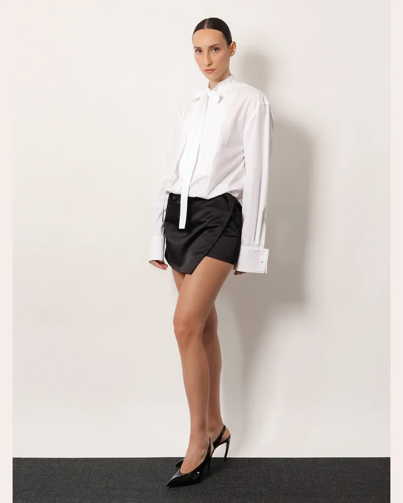 ATTICO Women's Mini Dress White Cotton-Polyester Cotton/polyester White