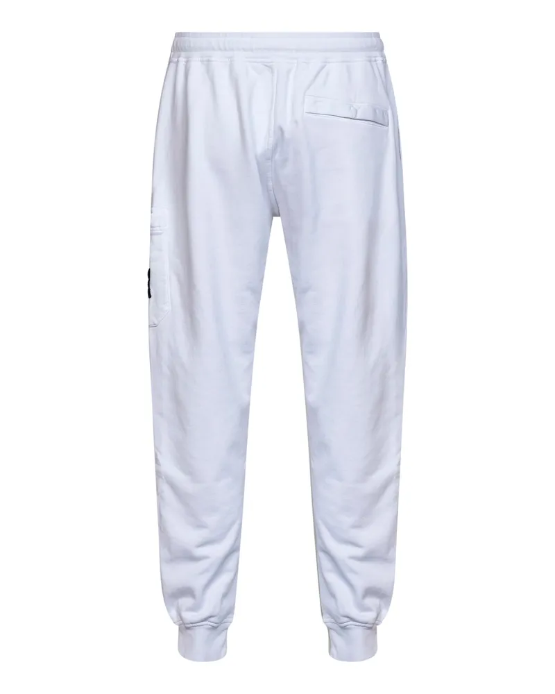 Stone Island Men's Cargo Joggers White Organic Cotton Trousers White