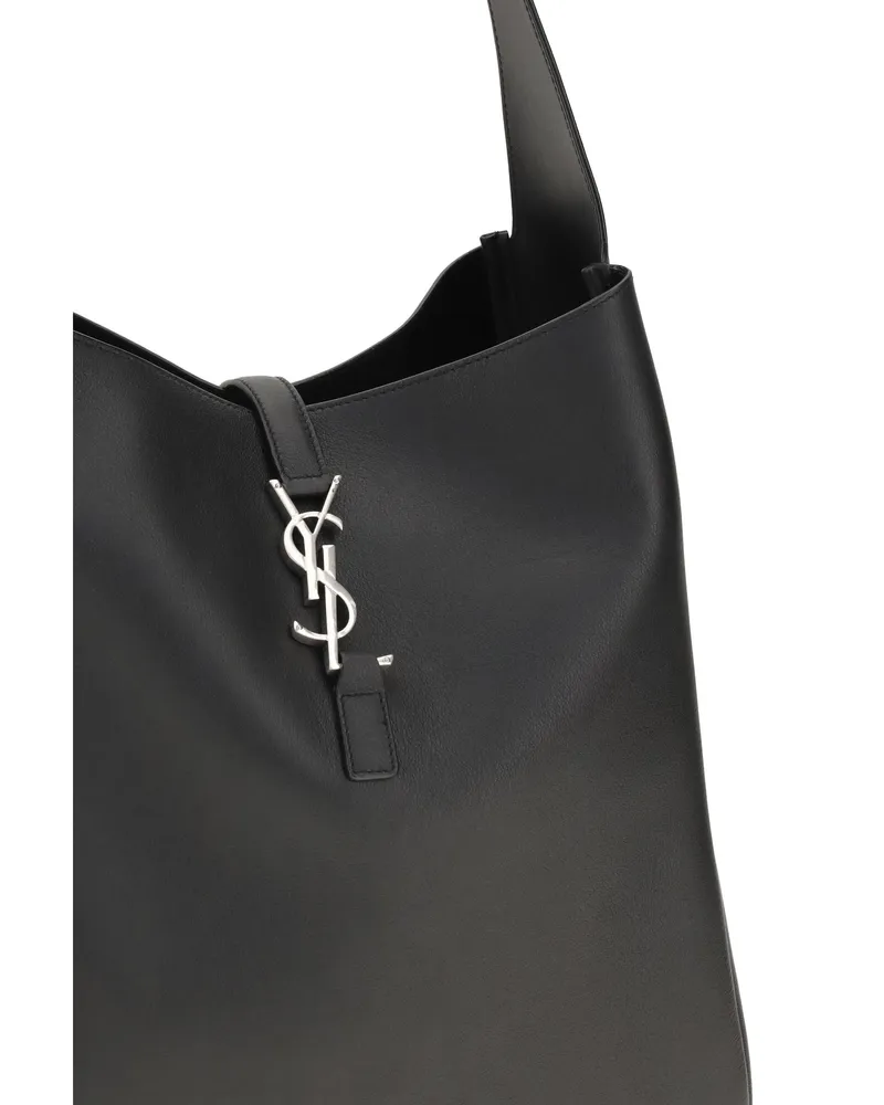 Saint Laurent Women's Shoulder Bag Le 5 À 7 Black Calf Leather Black