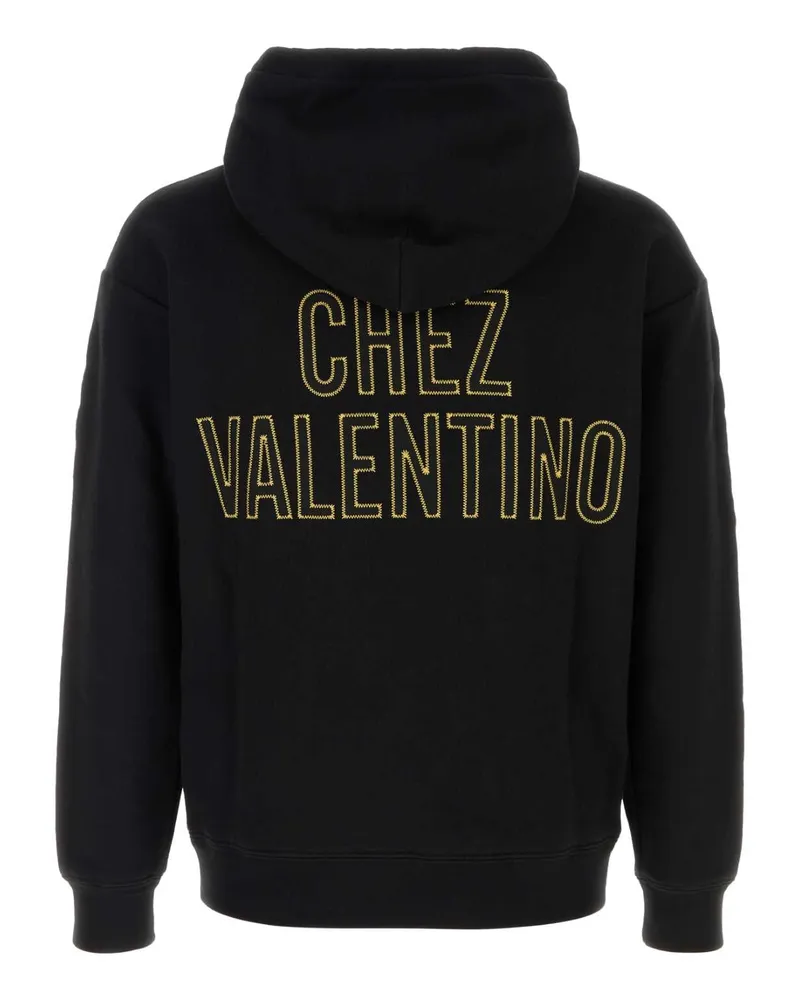 Valentino Garavani Men's Black Cotton Sweatshirt Nerogiallo Exterior: Felpe Black