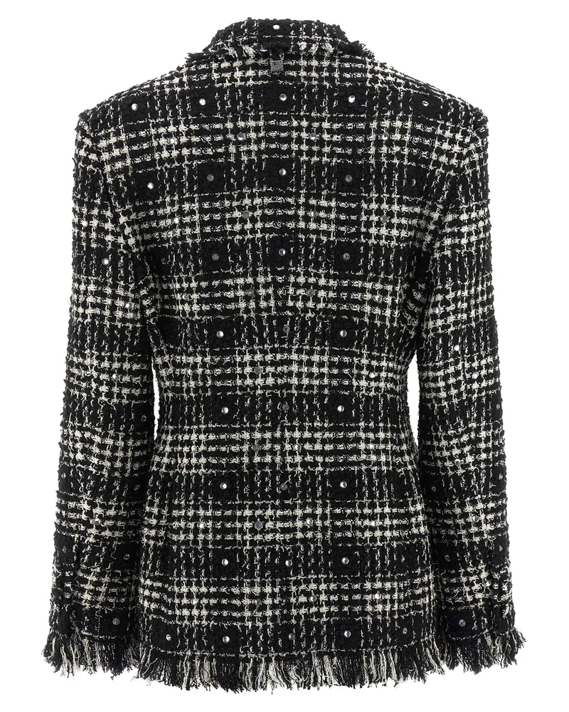 Giuseppe di Morabito Women's Bicolor Cotton Blazer Clothing Black