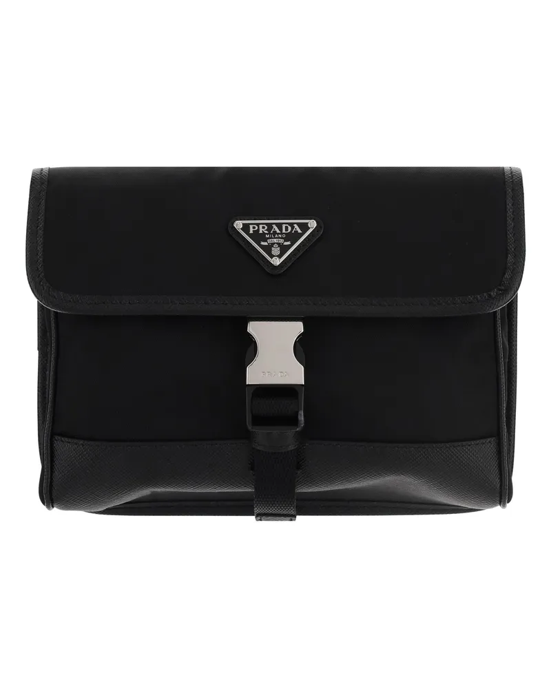 Prada Men's Phone Case Re-Nylon Black Recycled Polyamide Cases & Technology Black