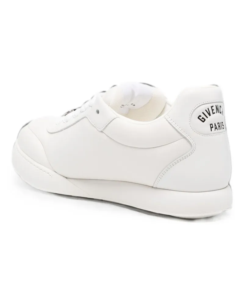 Givenchy Logo-Print Leather Sneakers — White White