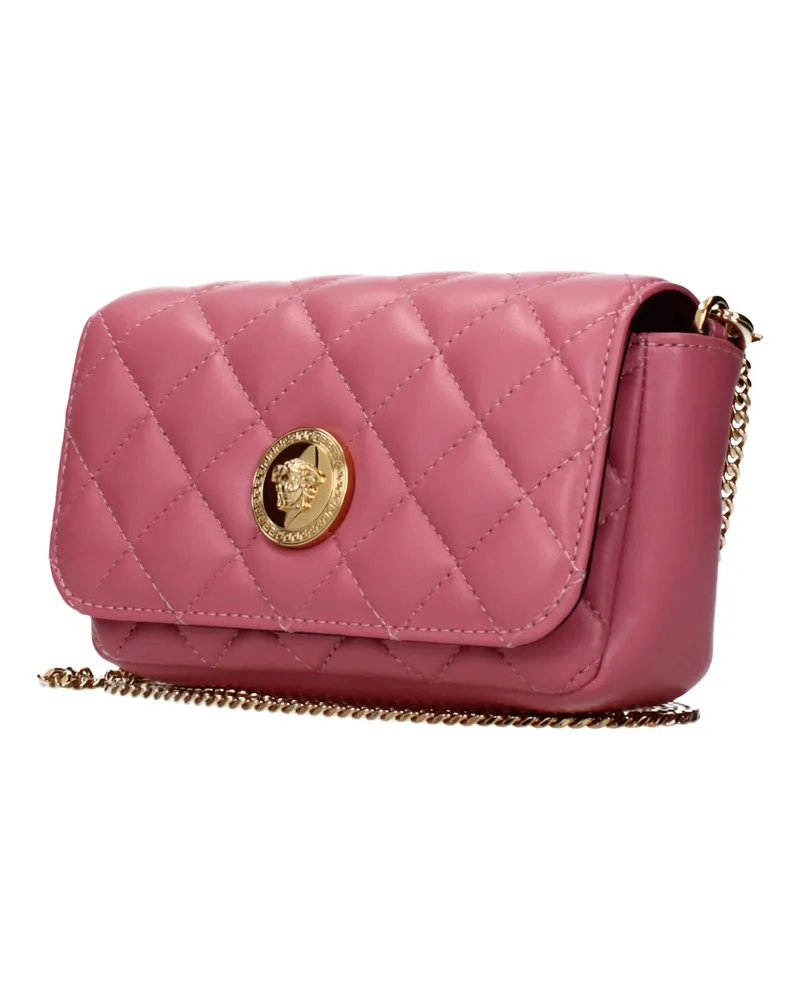 Versace Leather Crossbody Bag — Pink Pink