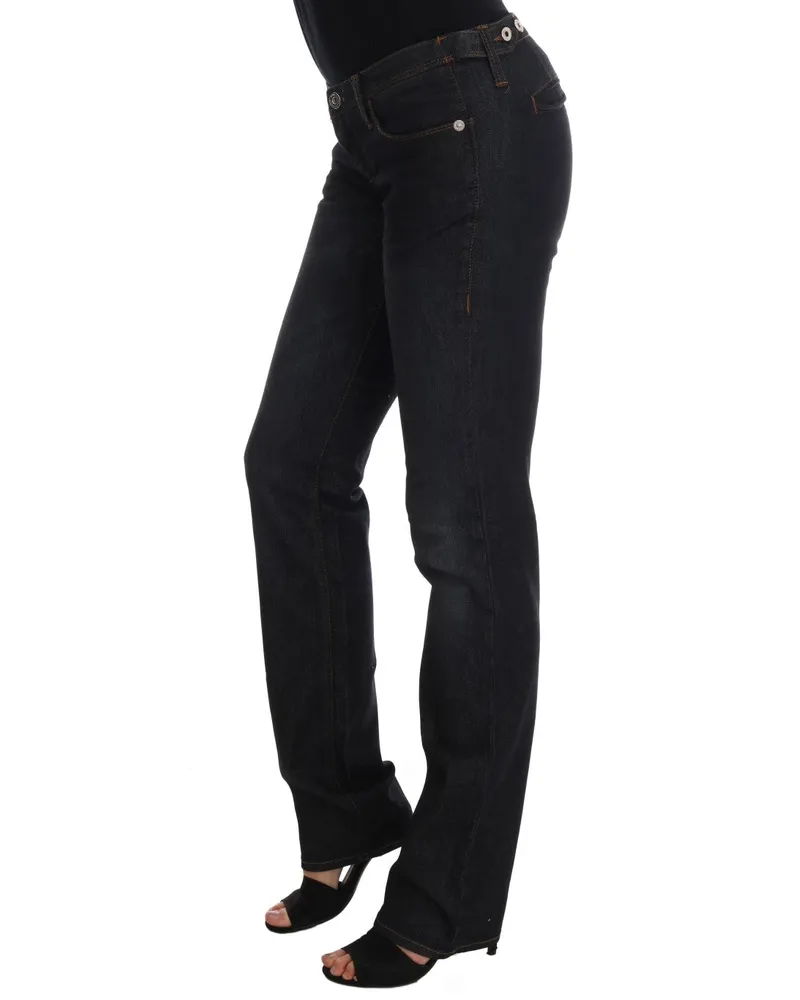 CoSTUME NATIONAL Women's Dark Blue Cotton Slim Fit Jeans Clothing Navy