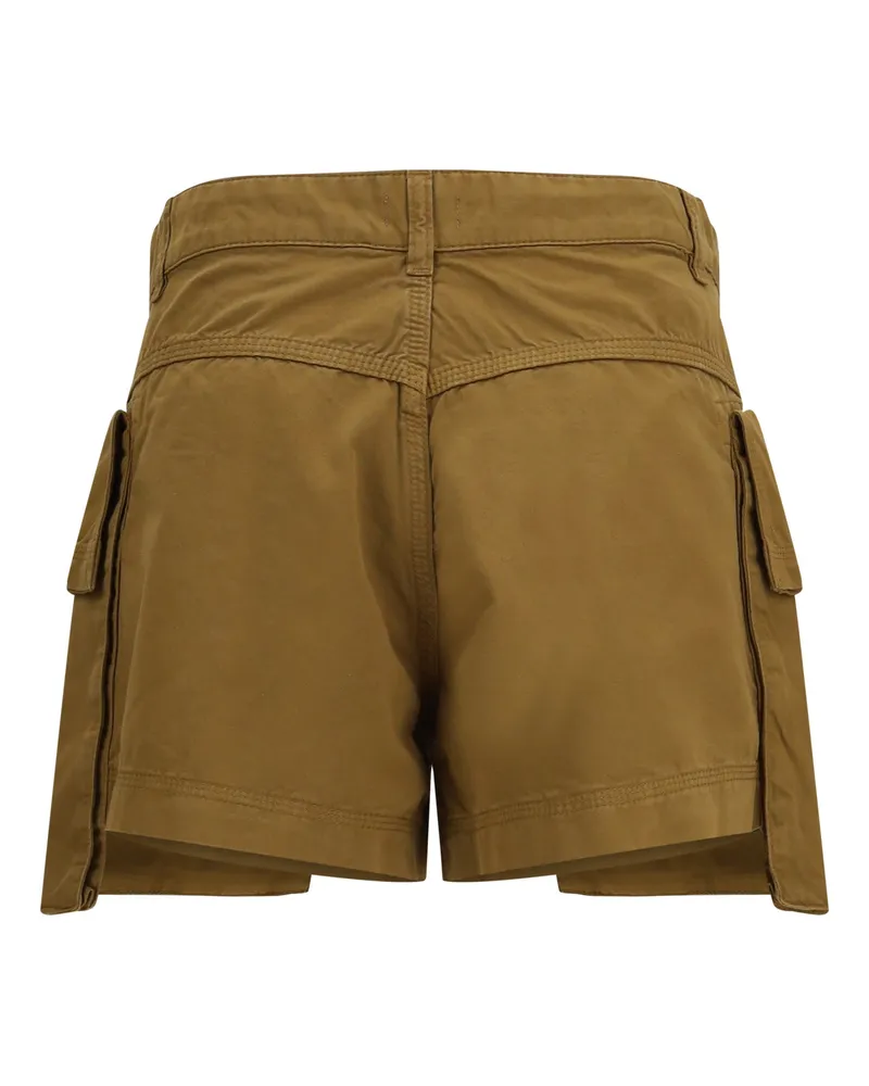 Pinko Women's Kiwi Cargo Shorts Bronzo Cotton Bermuda Bronze