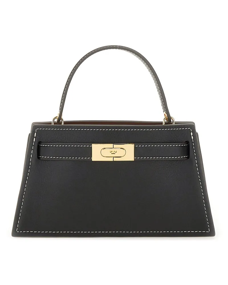 Tory Burch Women's Lee Radziwill Petite Bag Black Leather Shoulder Black