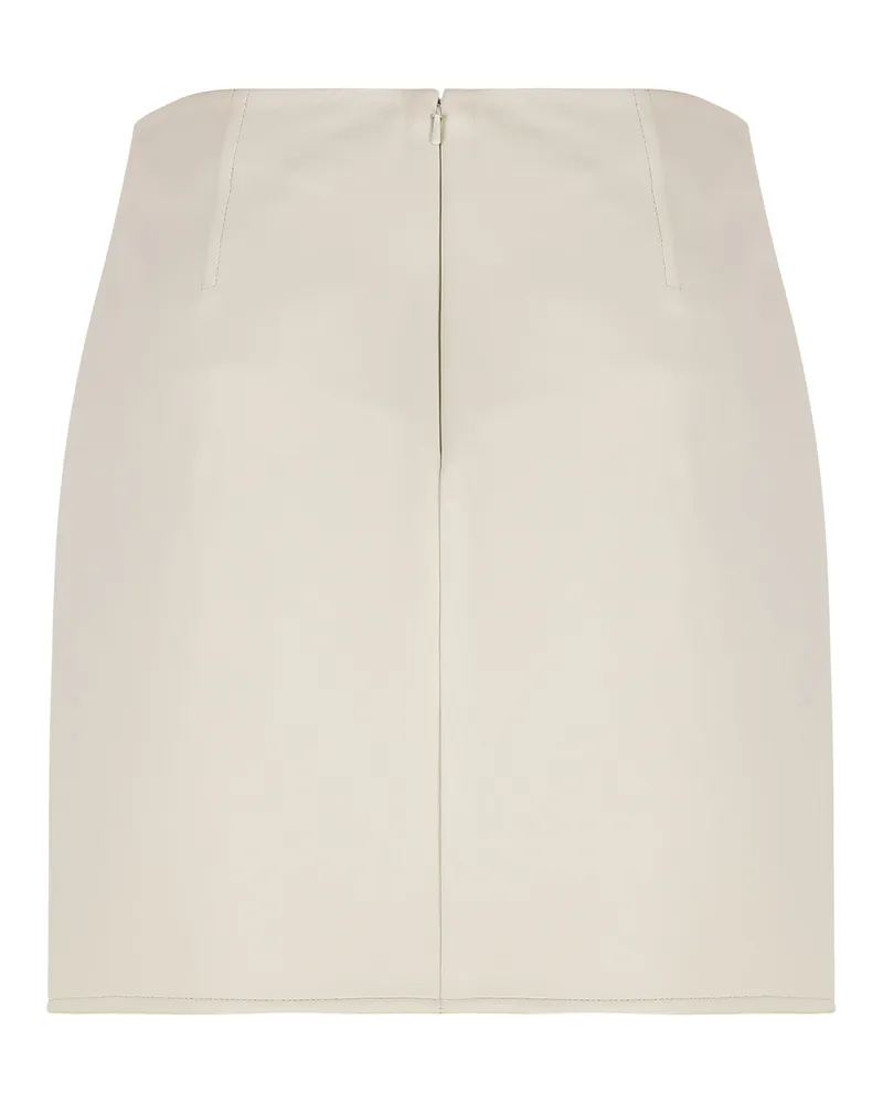 TOD'S Women's Mini Skirt Ovine Leather White White