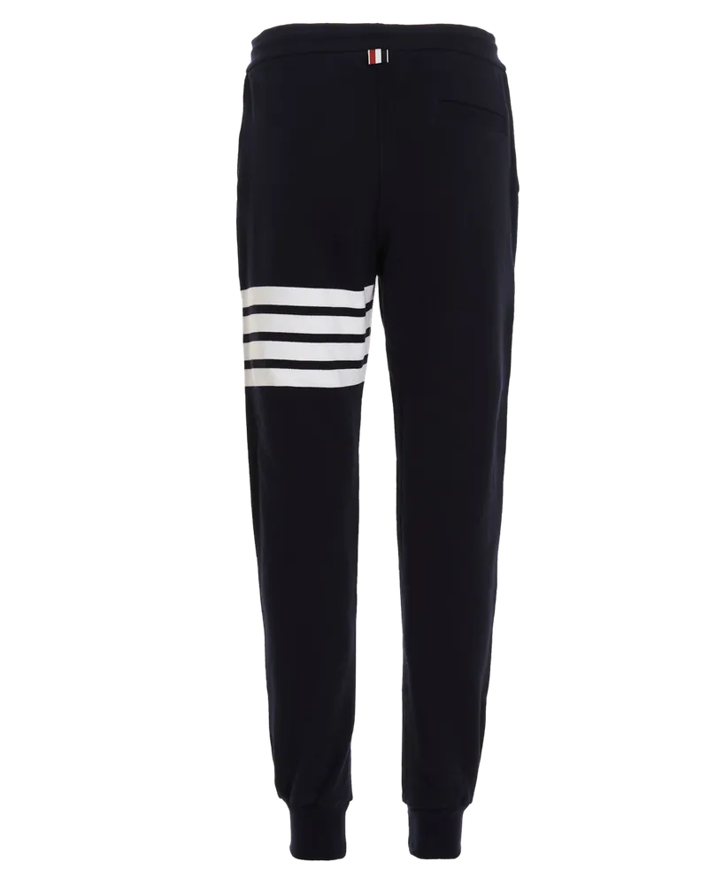Thom Browne 4-Bar Striped Joggers — Blue Blue