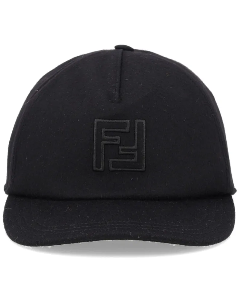 Fendi FXQ768_AYK2F0QA1 Wool-Cashmere Baseball Cap — Black Black