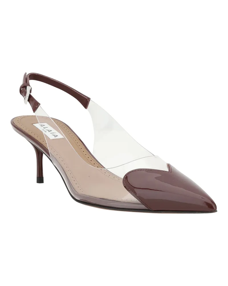 Alaïa Women's Pumps Le Coeur Garnet Red Calf Leather High Heel Shoes Red