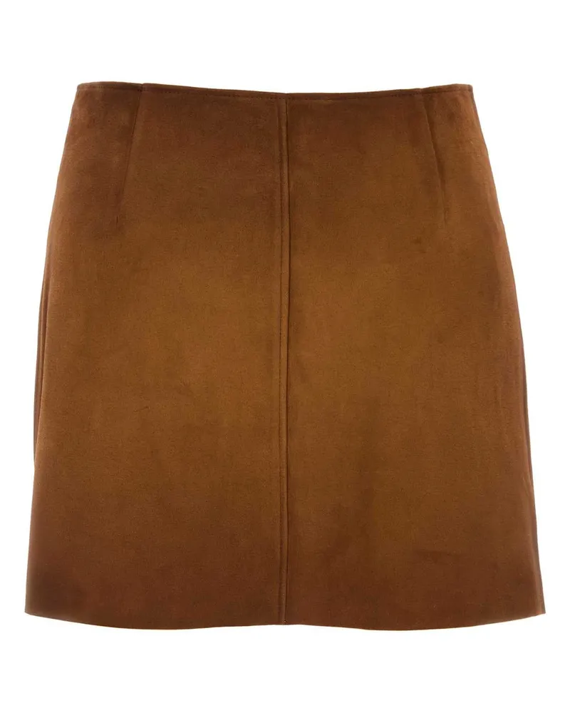 Miu Miu Pelle Mini Skirt — Brown Brown