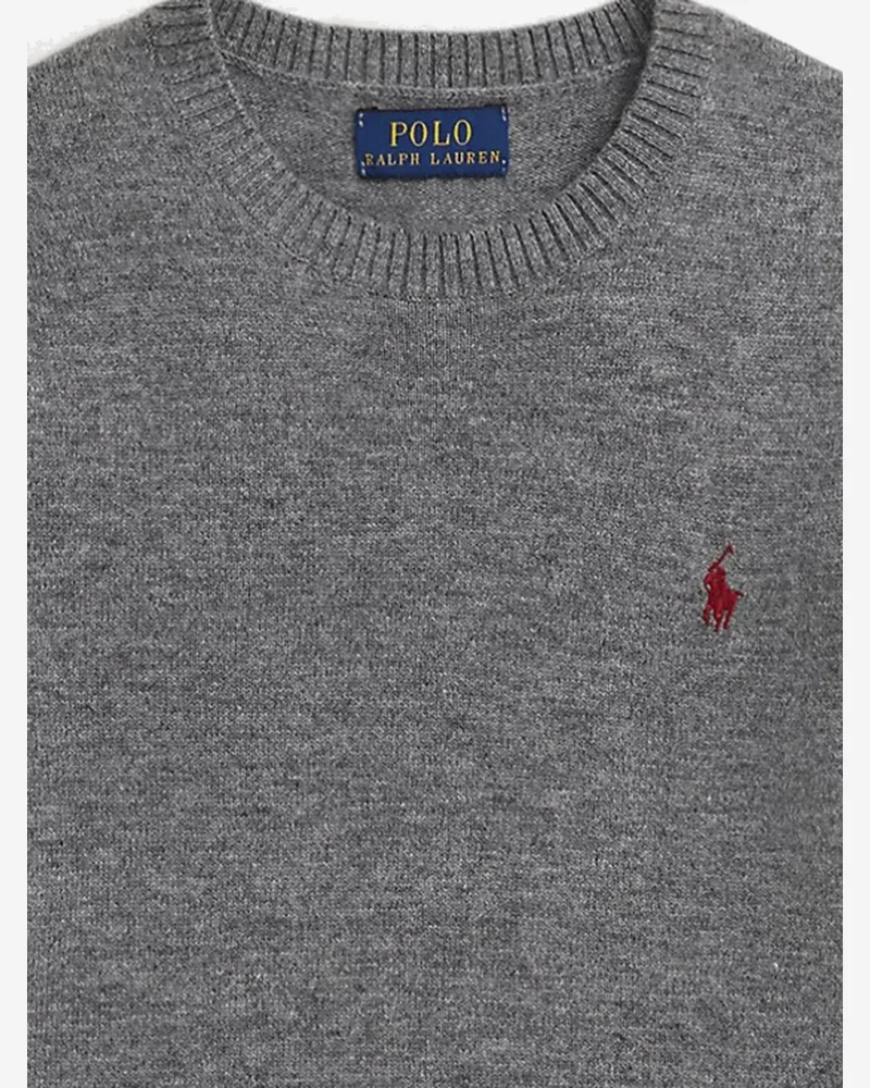 Ralph Lauren Wool Crewneck Sweater — Gray Gray