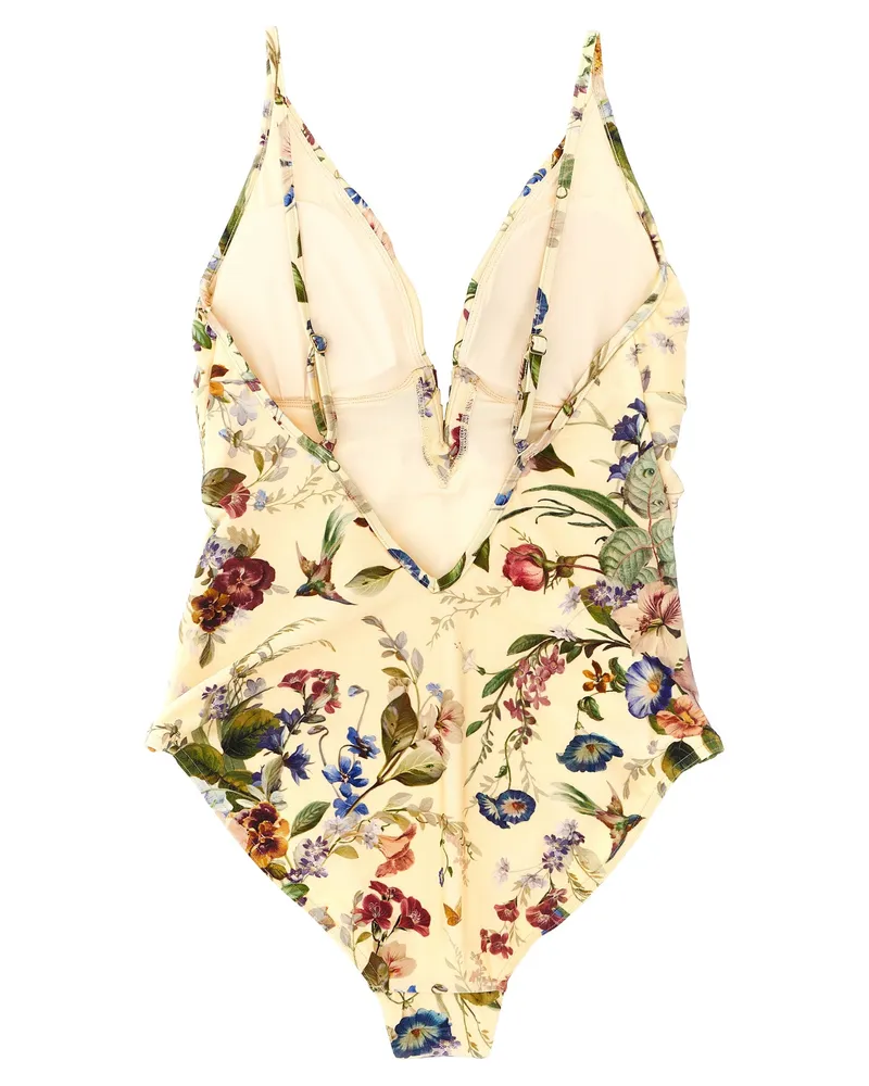 Zimmermann Women's Multicolor Polyamide One-Piece Swimsuit Clothing Cream