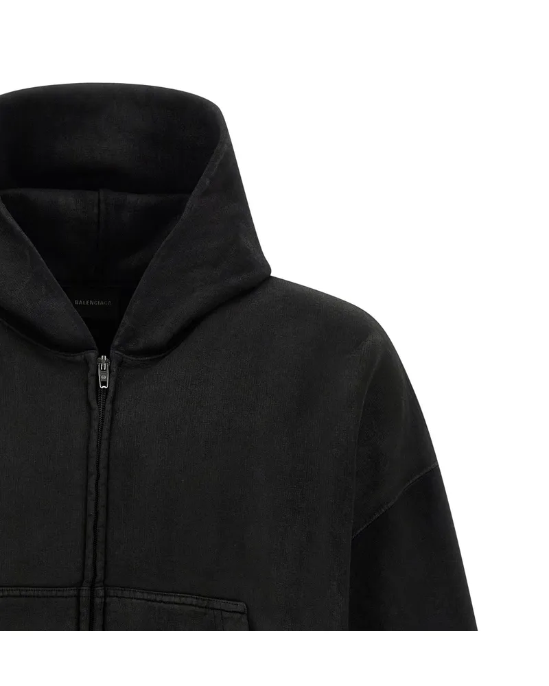Balenciaga Men Black Cotton Sweatshirt Clothing Black