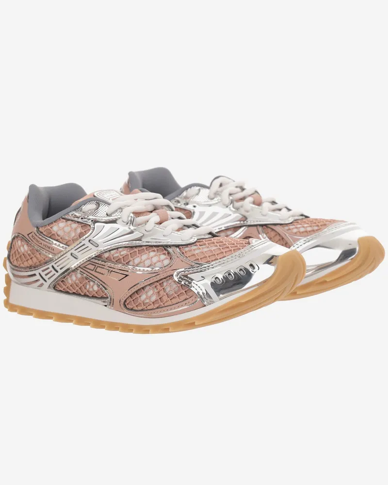 Bottega Veneta Women's Sneakers Orbit Pink Polyurethane Trainers Pink