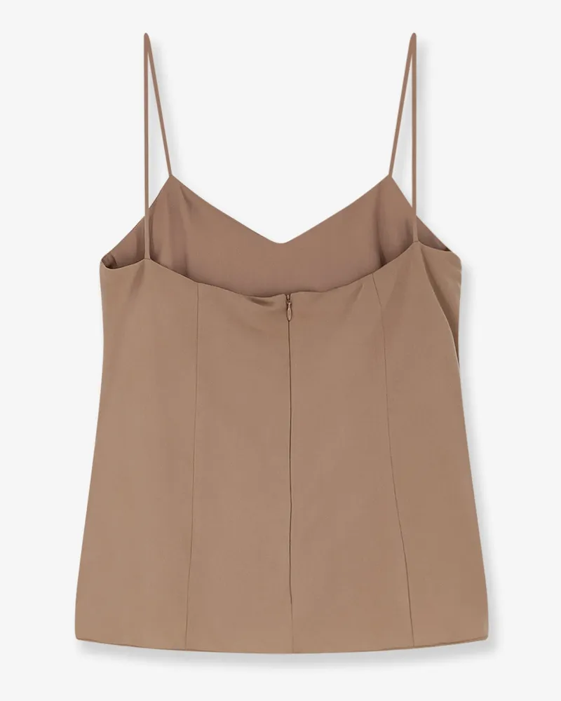 Max Mara Women's Silk Munghia Top Beige T-Shirts & Jerseys Beige