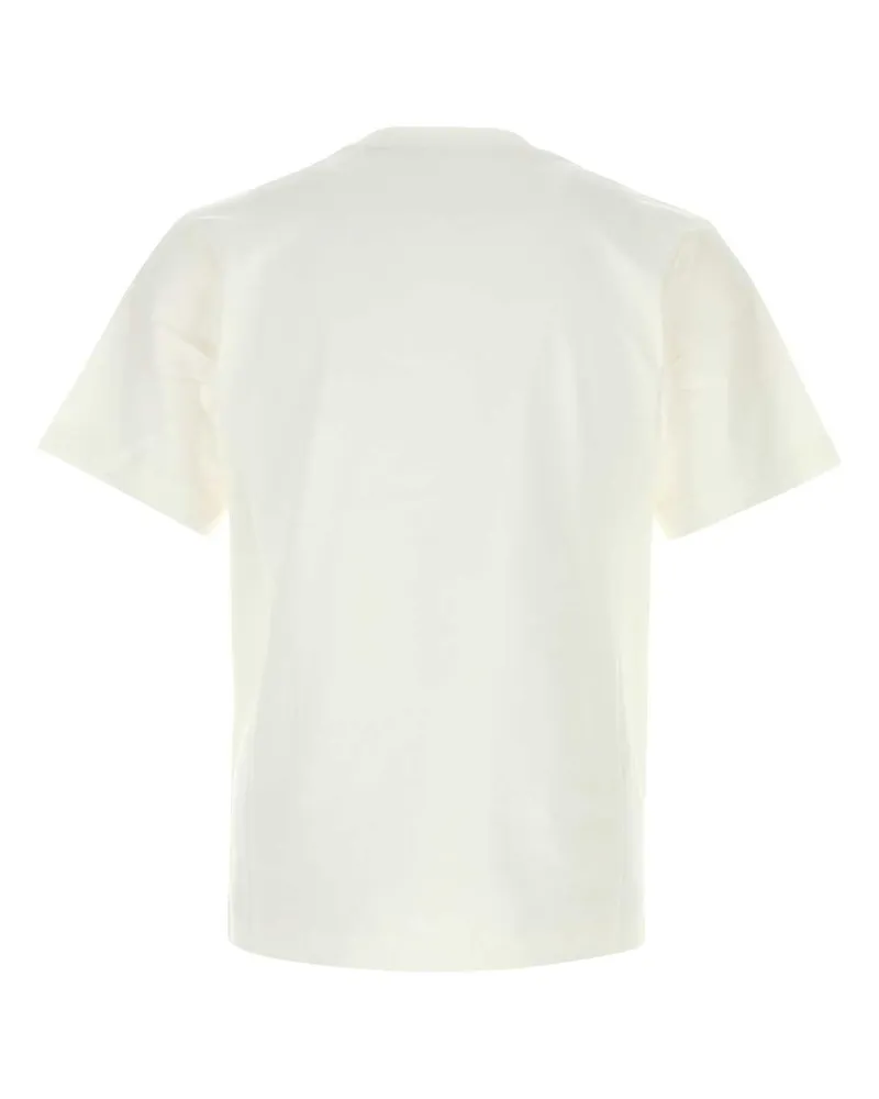 Burberry Men's Logo-Embroidered Cotton T-Shirt White White