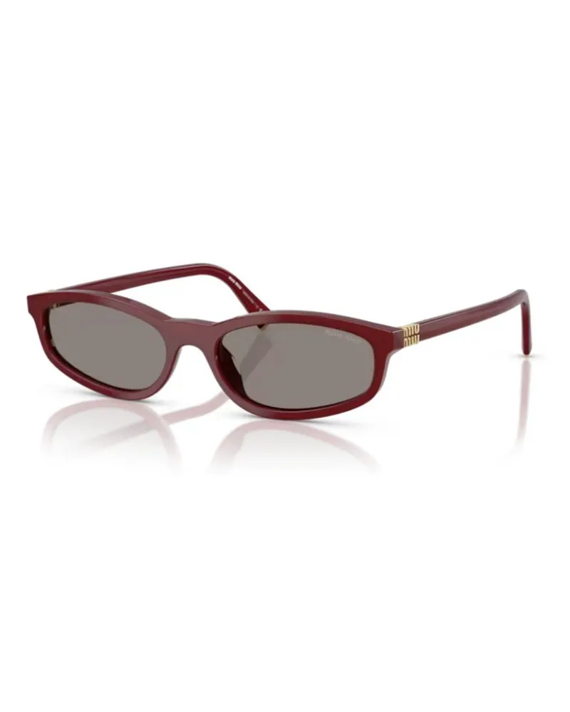 Miu Miu MUA06S Acetate Rectangle Sunglasses — Burgundy Burgundy