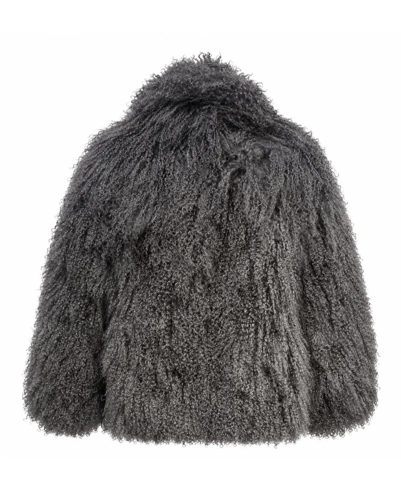 Yves Salomon Lambskin Fur Jacket — Gray Gray
