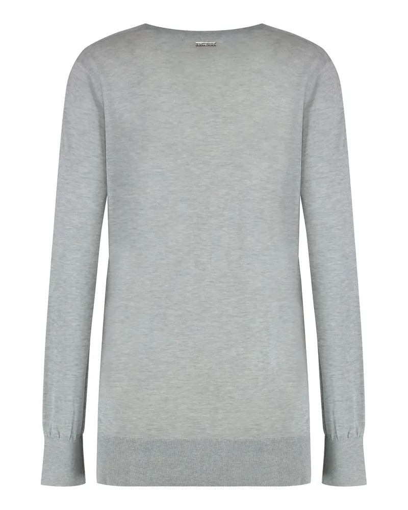 Michael Kors Women Fine-Knit Sweater Grey Tencel Gray