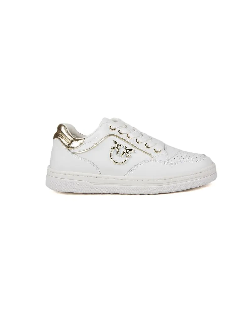 Pinko Women's Sneakers White-Light Gold Footwear Sports White
