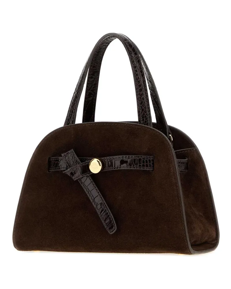 Tory Burch Women's Brown Suede Romy Handbag Borse A Mano Bag Brown