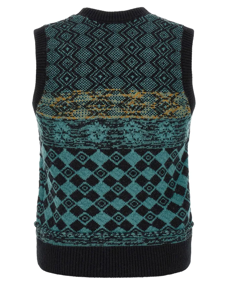Dries van Noten Vest — Teal Teal