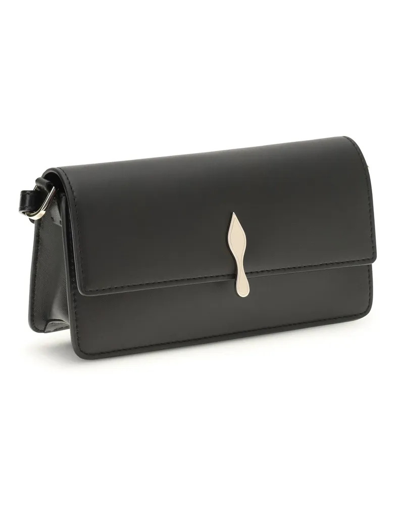 Christian Louboutin Women's Chain Wallet Black-Gold Lamb Ovis Aries Shoulder Bags Black/gold Black