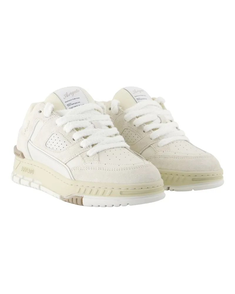 Axel Arigato Women's Area Lo Sneakers -  Leather Beige White Calfskin Shoes White