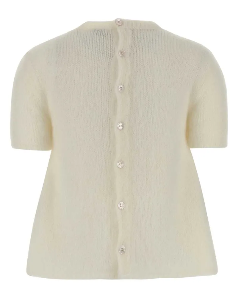Loewe Women's Ivory Stretch Mohair Blend Sweater White Maglieria White