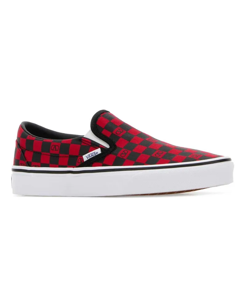 Valentino Garavani Women's Printed Canvas  X Vans Classic Slip-On Slip-Ons Rougepurneronerobianemie Cotton Sneaker Red