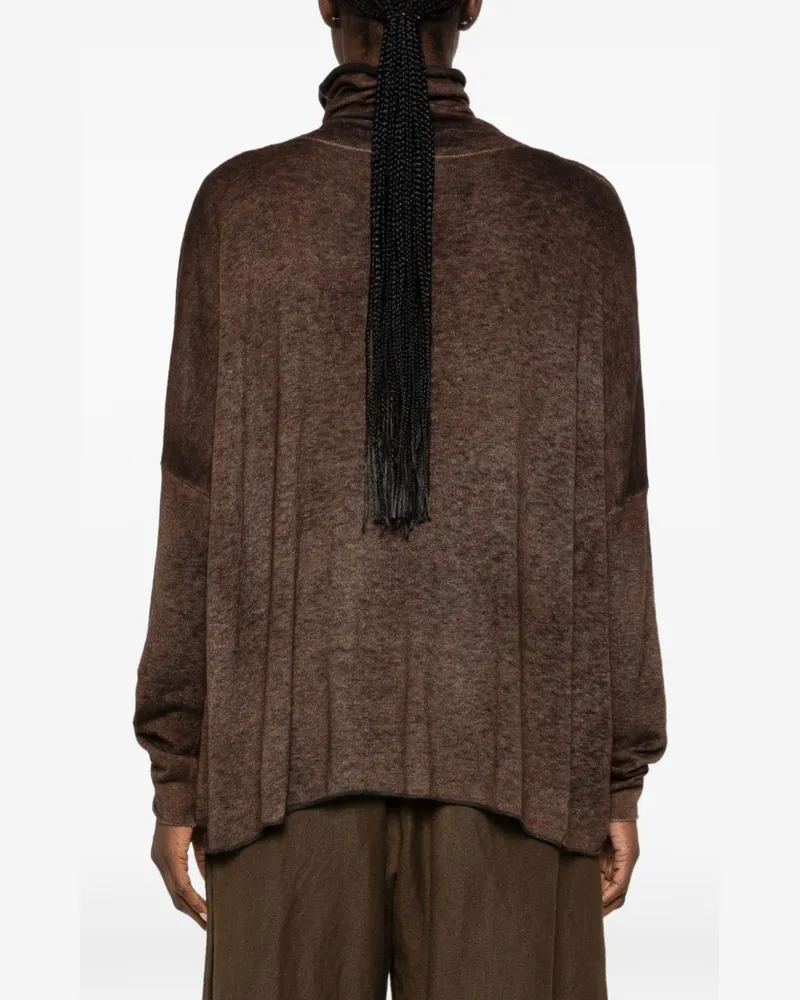 Avant Toi Ultralight Cashmere Turtleneck Sweater — Brown Brown