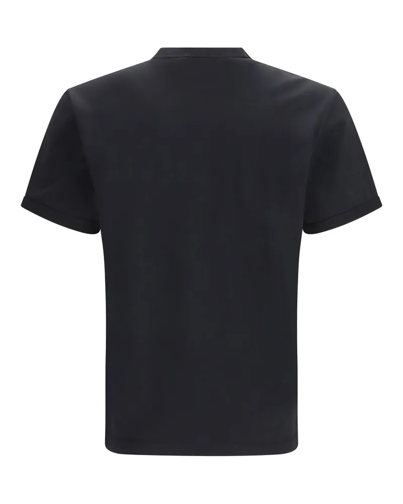 Dolce & Gabbana Patch-Applied Cotton T-Shirt — Black Black