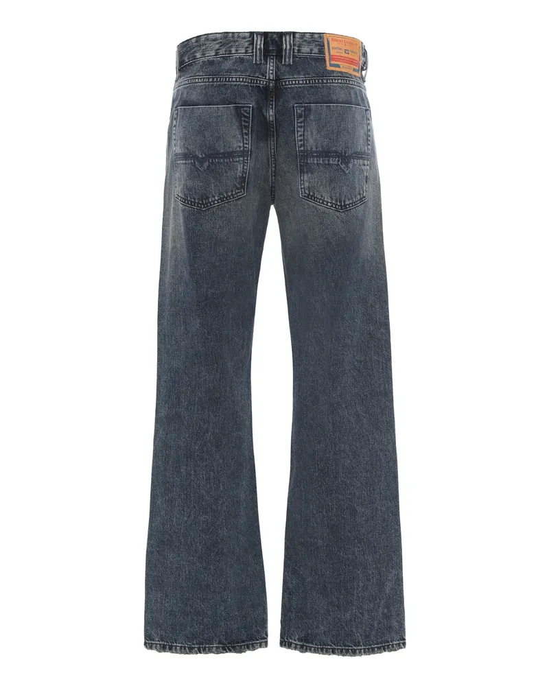 Diesel Men's Relaxed Jeans With Eagle Motif Denim Cotton Regular & Straight-Leg Blue
