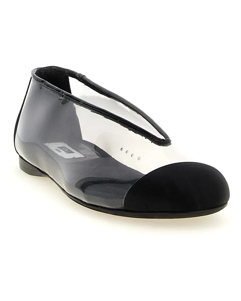 Moschino Women's Black Pvc Ballet Flats Black