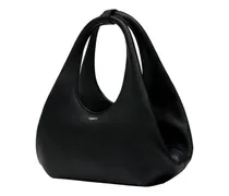 Women's Pebbled Leather Shoulder Bag Black Calfskin