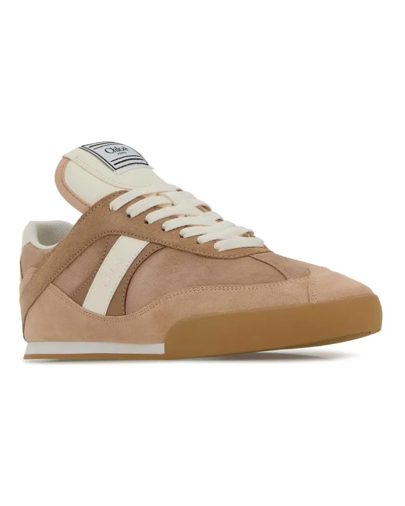 Chloé Women's Antiqued Pink Suede Chloã¨ Kick Sneakers Pink