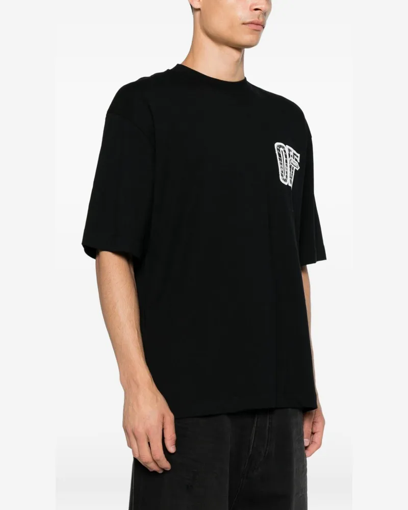 OFF-WHITE Logo-Print Cotton T-shirt — Black Black